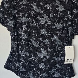 Elegant Black and Silver Women's Blouse